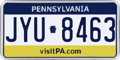 PA license plate JYU8463