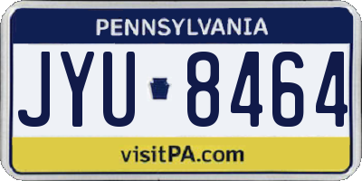 PA license plate JYU8464