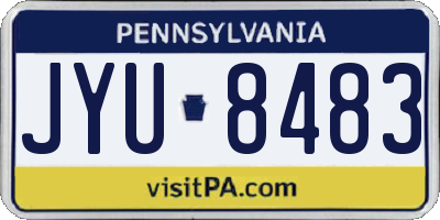 PA license plate JYU8483