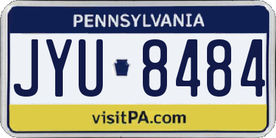 PA license plate JYU8484
