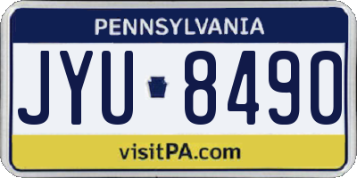 PA license plate JYU8490