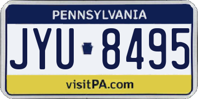 PA license plate JYU8495