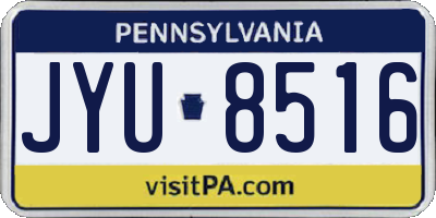PA license plate JYU8516