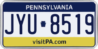 PA license plate JYU8519