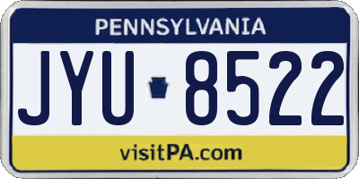 PA license plate JYU8522