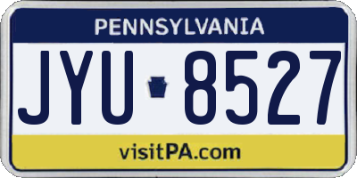 PA license plate JYU8527