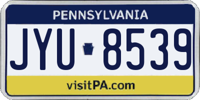 PA license plate JYU8539