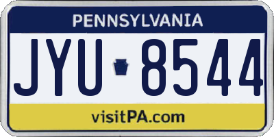 PA license plate JYU8544