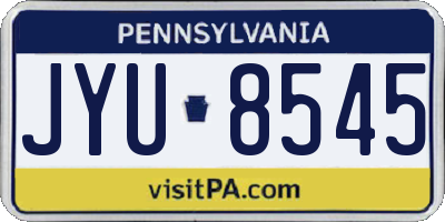 PA license plate JYU8545