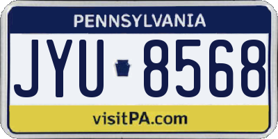 PA license plate JYU8568
