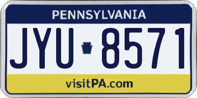 PA license plate JYU8571