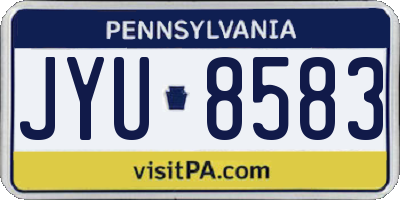PA license plate JYU8583