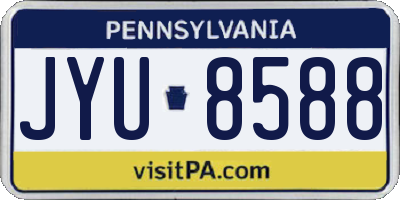 PA license plate JYU8588