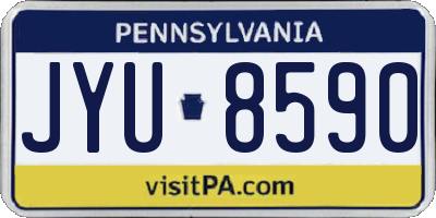 PA license plate JYU8590