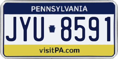 PA license plate JYU8591