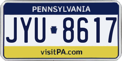 PA license plate JYU8617