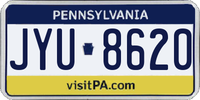PA license plate JYU8620