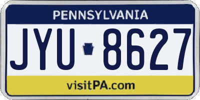 PA license plate JYU8627