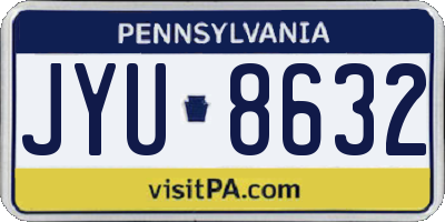 PA license plate JYU8632