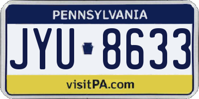 PA license plate JYU8633