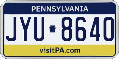 PA license plate JYU8640