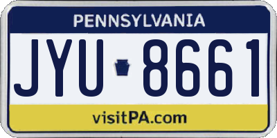 PA license plate JYU8661
