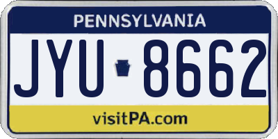 PA license plate JYU8662