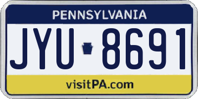PA license plate JYU8691