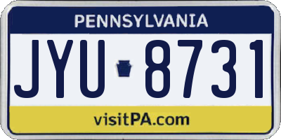 PA license plate JYU8731