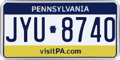 PA license plate JYU8740