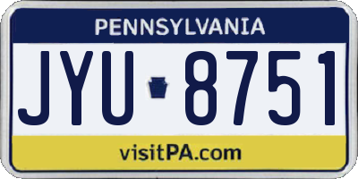 PA license plate JYU8751