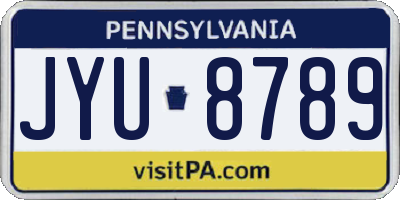 PA license plate JYU8789