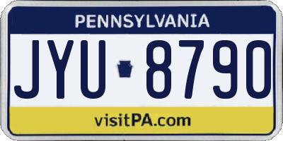 PA license plate JYU8790