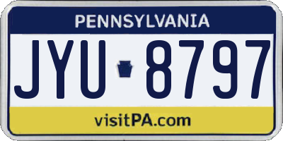 PA license plate JYU8797