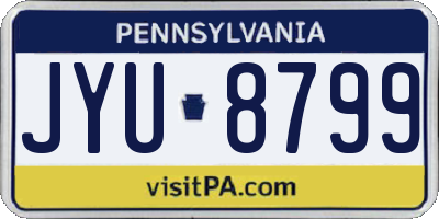 PA license plate JYU8799