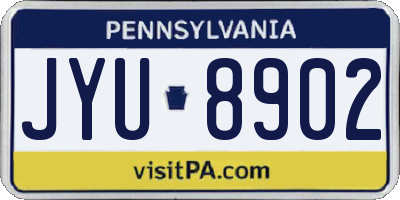 PA license plate JYU8902