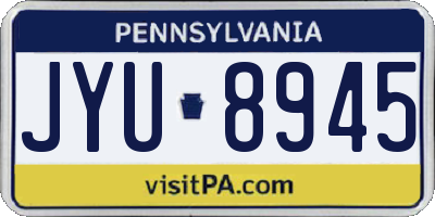 PA license plate JYU8945