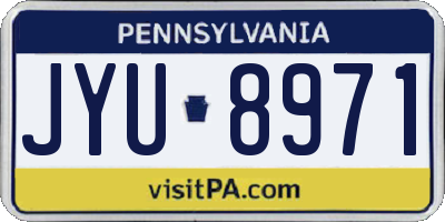 PA license plate JYU8971