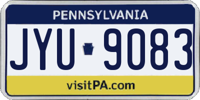 PA license plate JYU9083