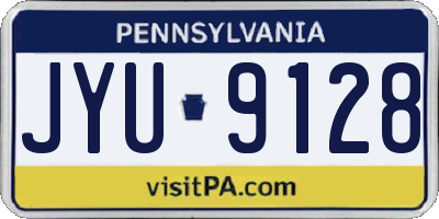 PA license plate JYU9128