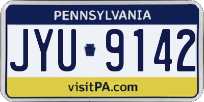 PA license plate JYU9142