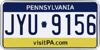 PA license plate JYU9156