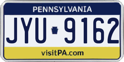 PA license plate JYU9162