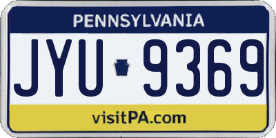 PA license plate JYU9369