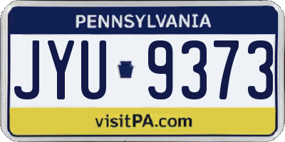 PA license plate JYU9373