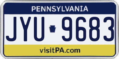 PA license plate JYU9683