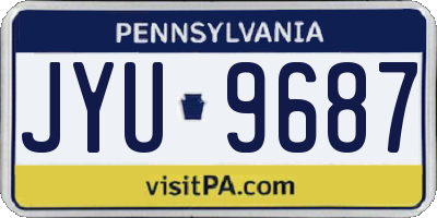 PA license plate JYU9687