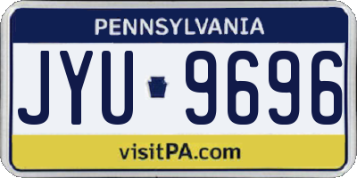 PA license plate JYU9696