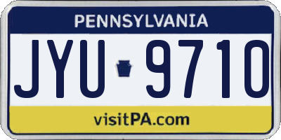 PA license plate JYU9710