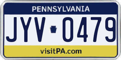 PA license plate JYV0479